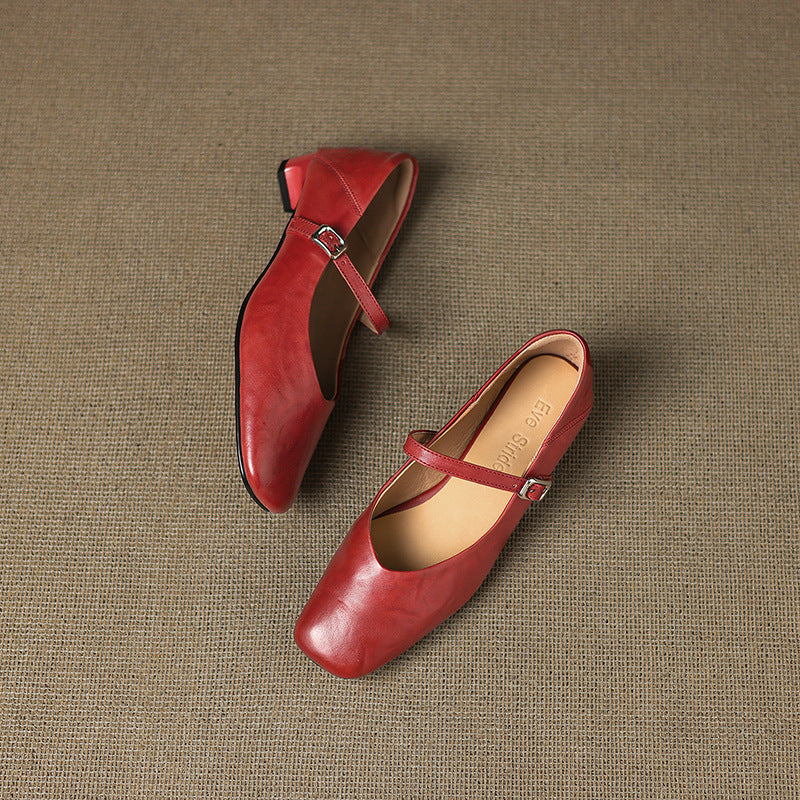 Ayra Genuine Leather Flats