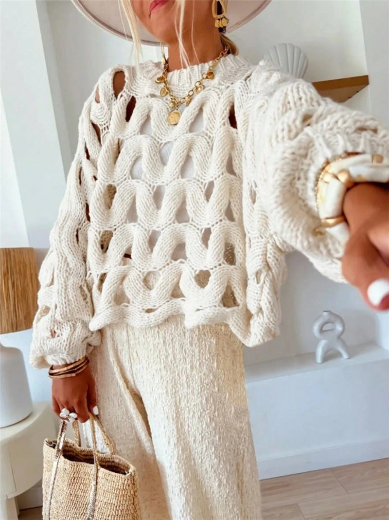 Hannah Open Knit Statement Sweater