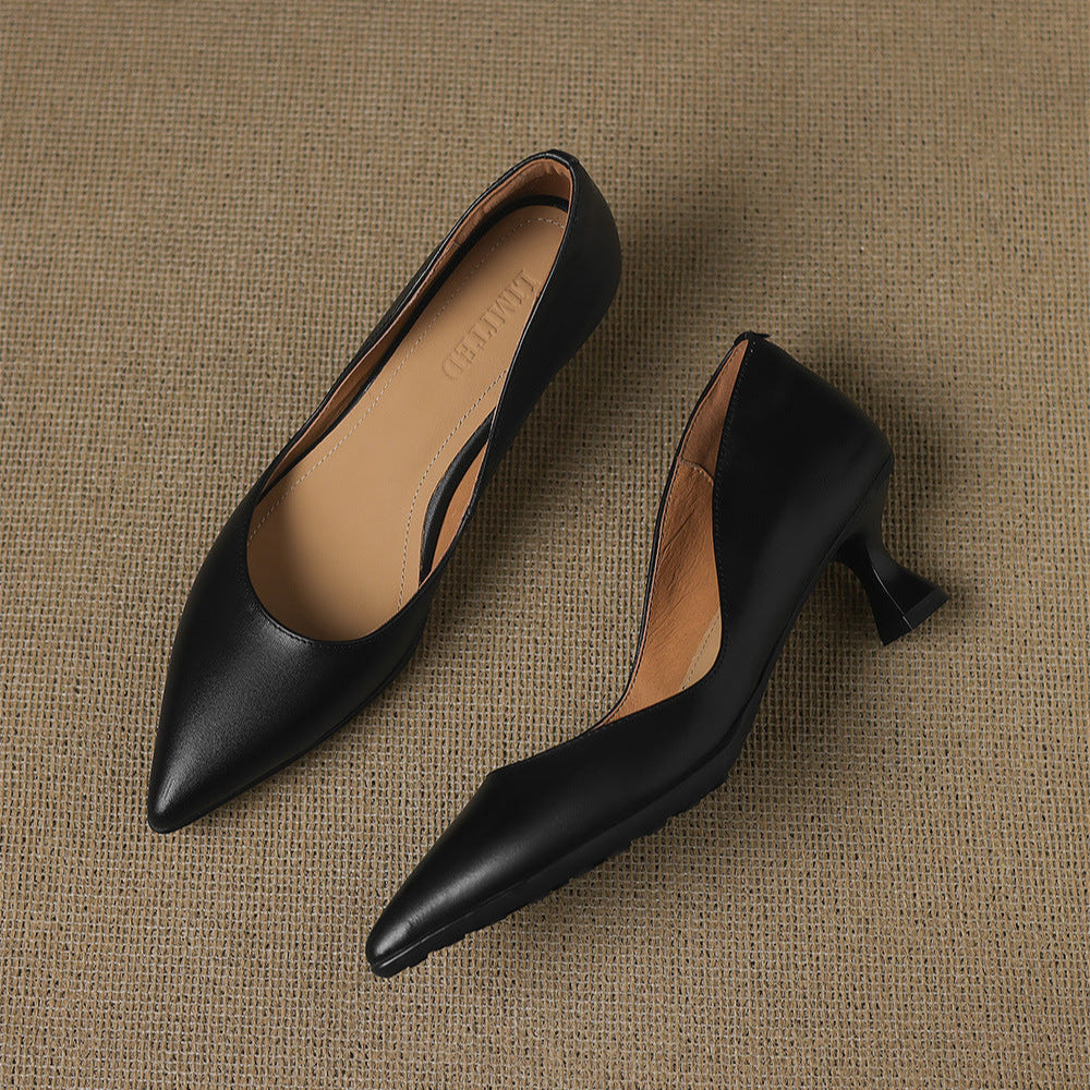 Elyia Genuine Leather Heels