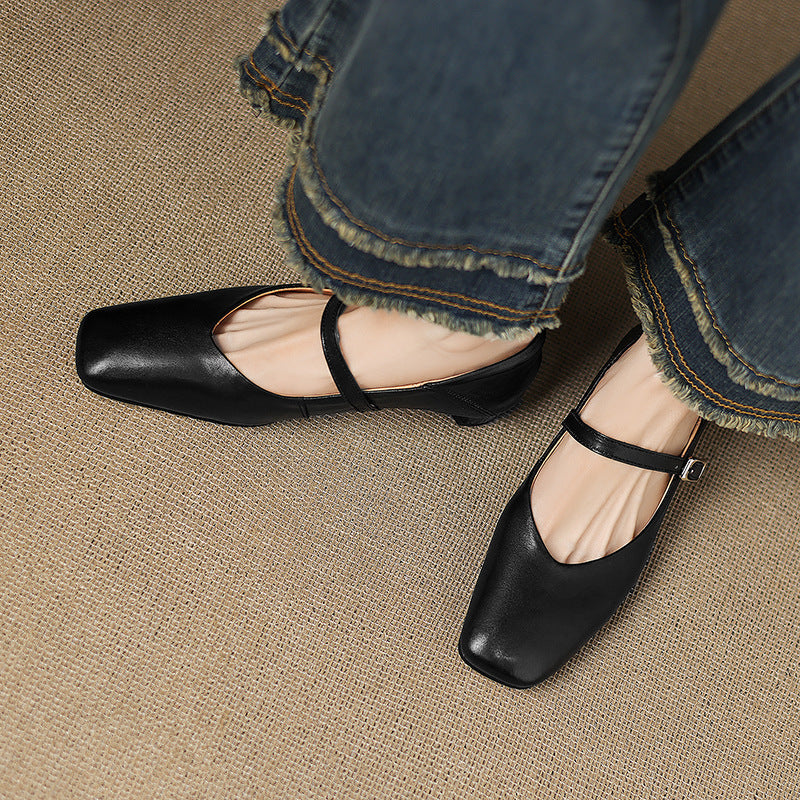 Ayra Genuine Leather Flats