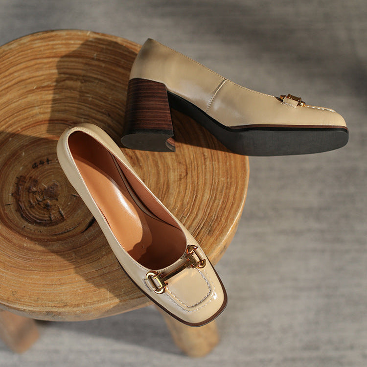 Velyn Genuine Leather Heels