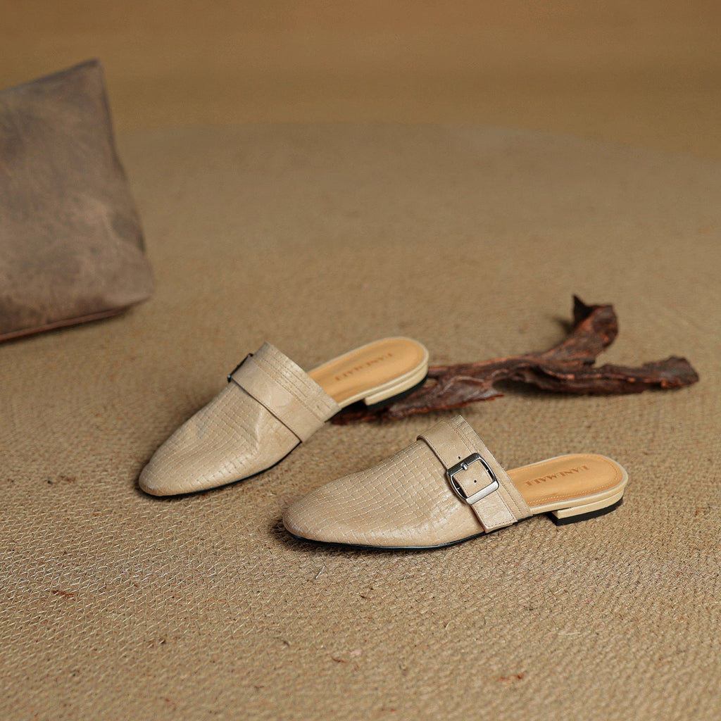 Emrie Genuine Leather Mules