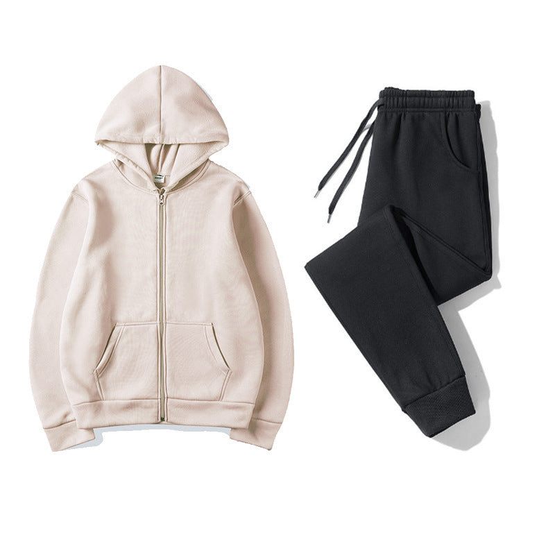 Women's Zip Hoodie and Joggers Set with Elastic Waist