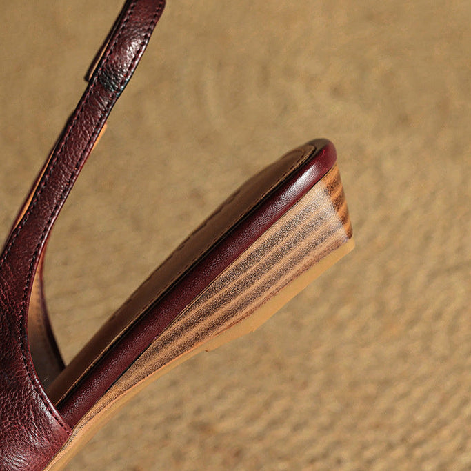 Amelie Genuine Leather Slingbacks