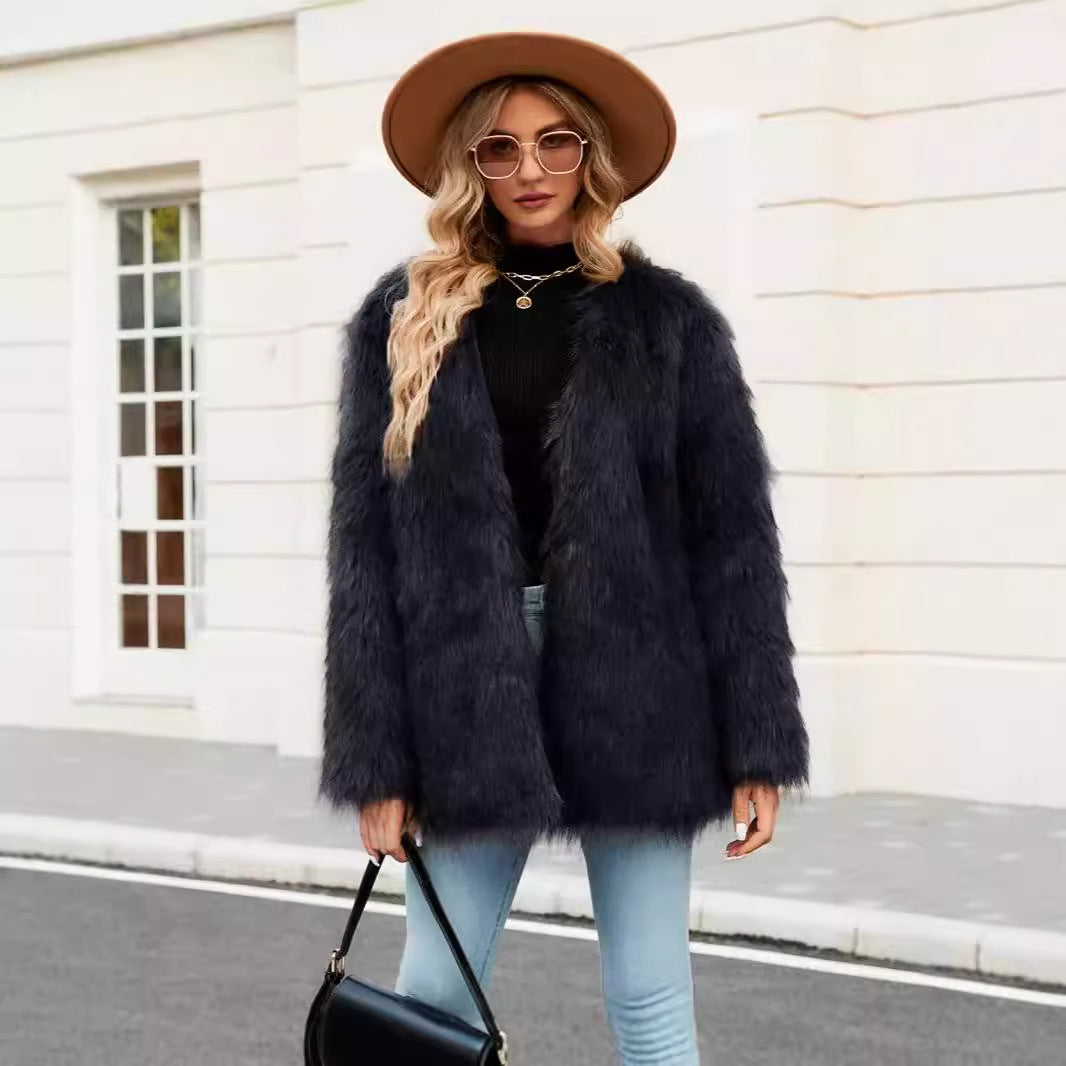 Women's Textured Open-Front Jacket Long Sleeve