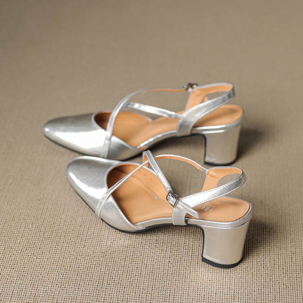Blenza Genuine Leather Slingbacks