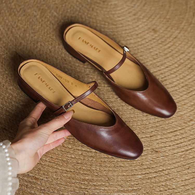 Merisa Genuine Leather Mules