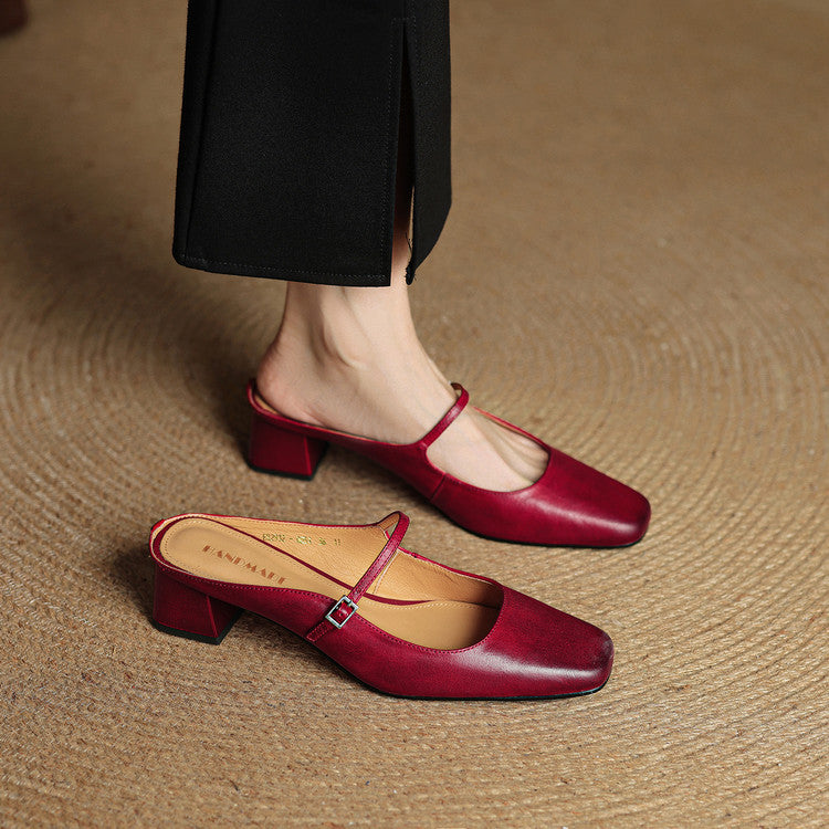 Esmer Genuine Leather Mules