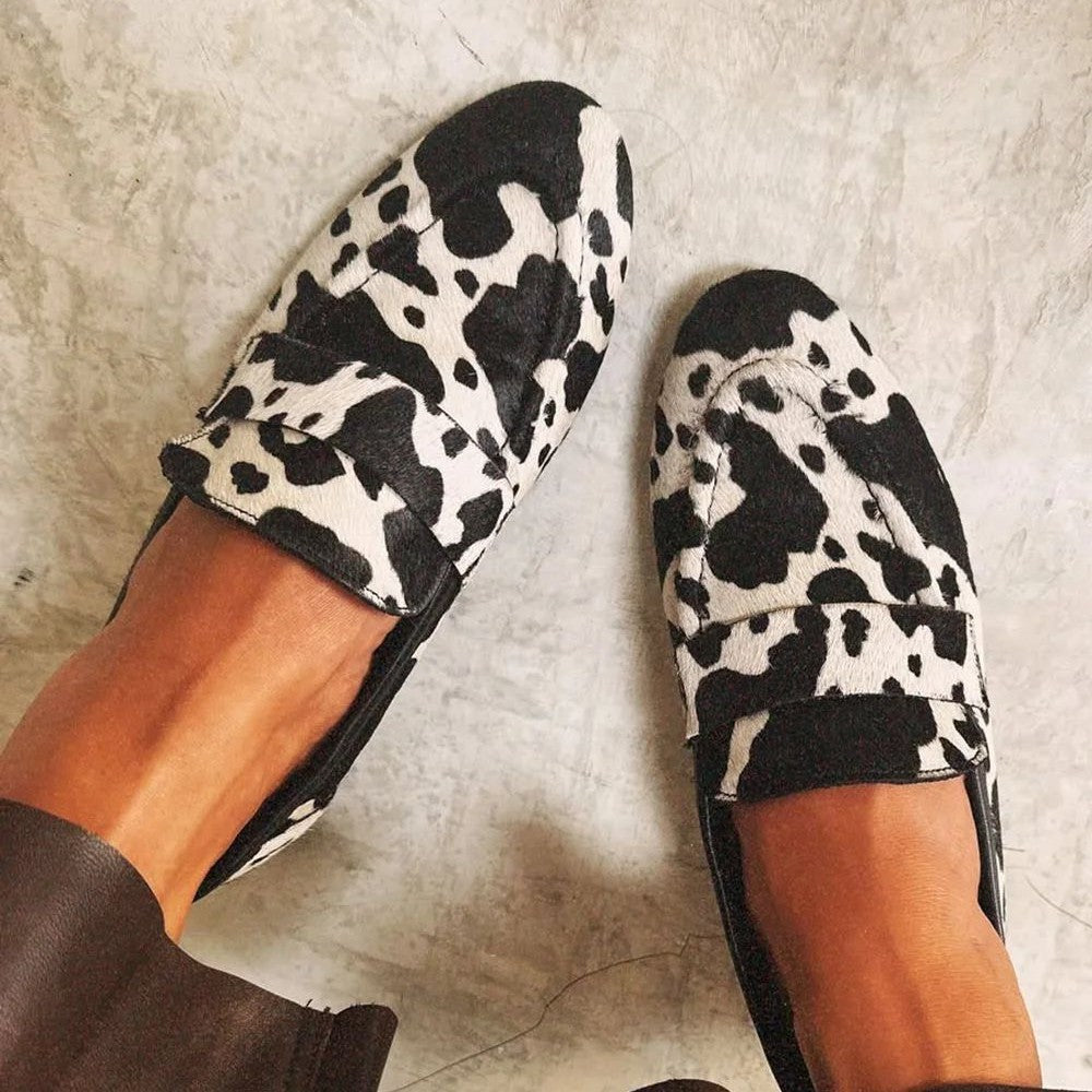 Women's Animal Print Slip-On Loafers Casual Flat