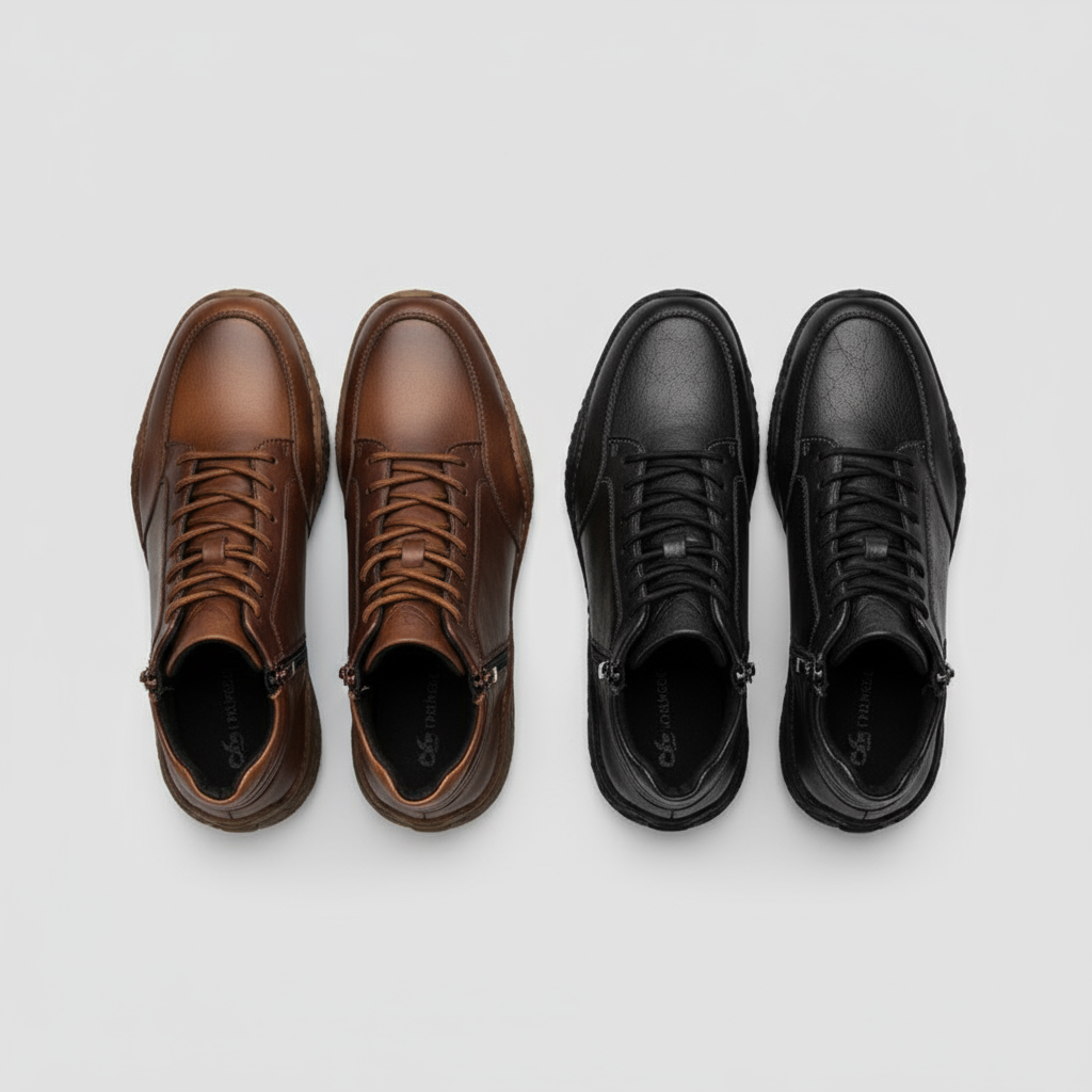 RUGGED LEATHER BOOTS FOR MEN