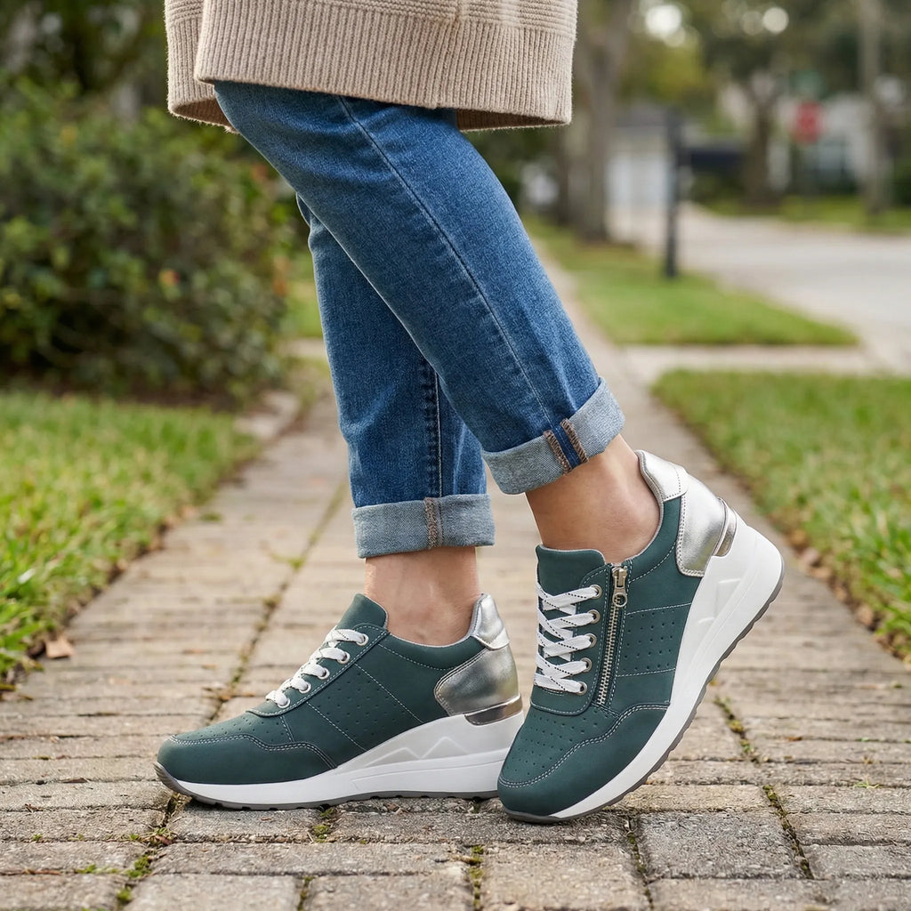 Women's Orthopedic Walking Sneakers Side Zipper