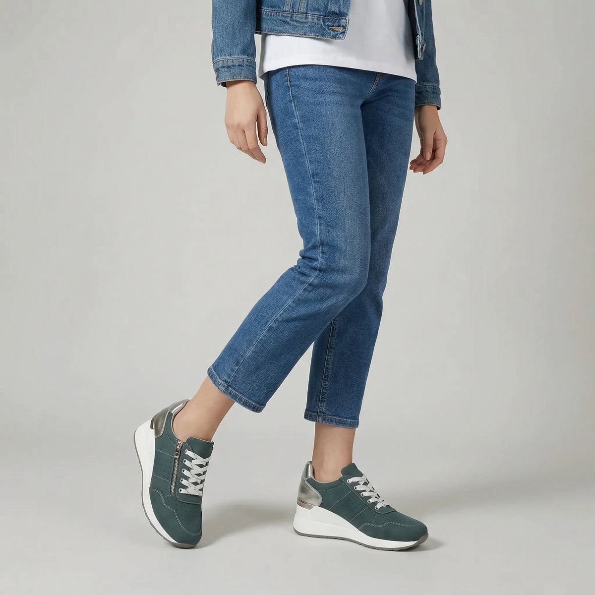 Women's Orthopedic Walking Sneakers Side Zipper
