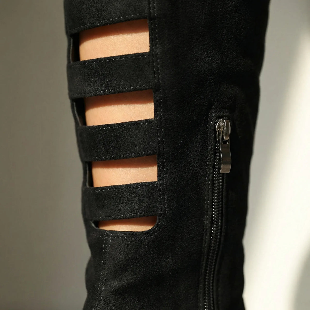 Women's Over-the-Knee Stiletto Boots Ladder Cutout