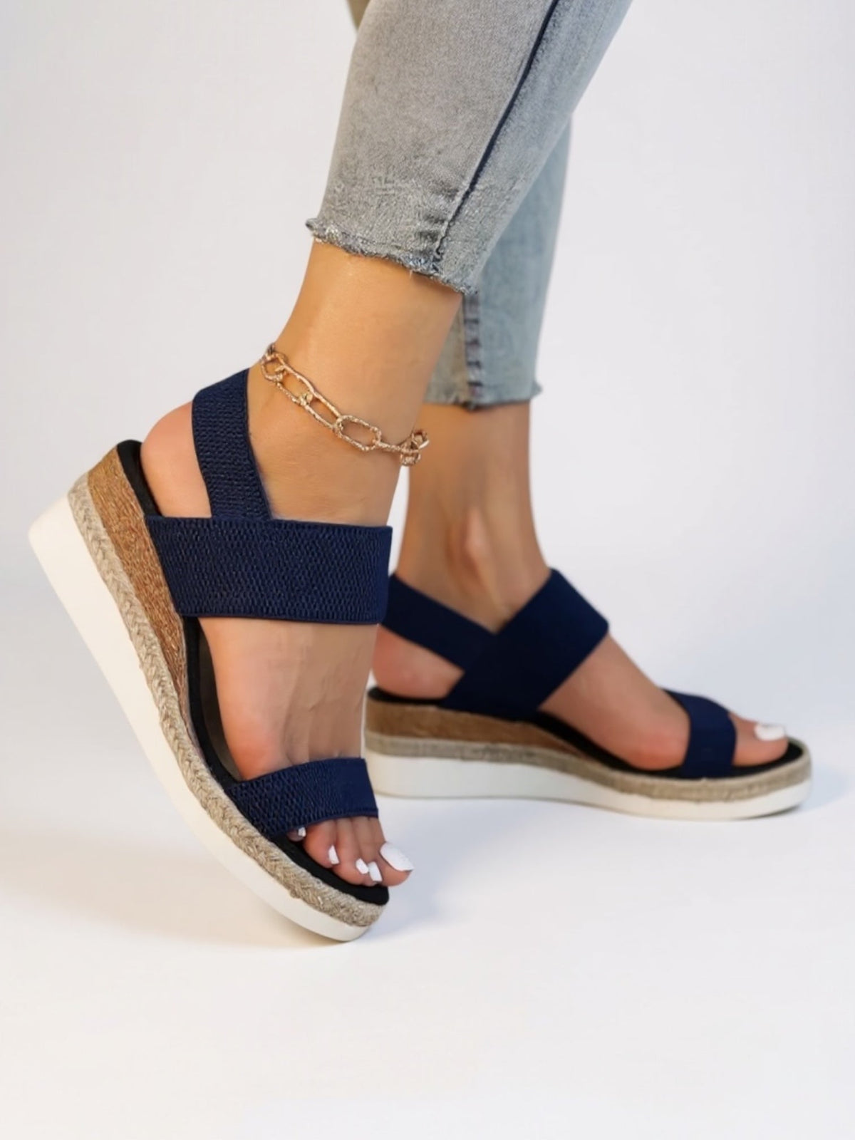 Women's Sandals with Cushioned Insole and Supportive Platform Sole