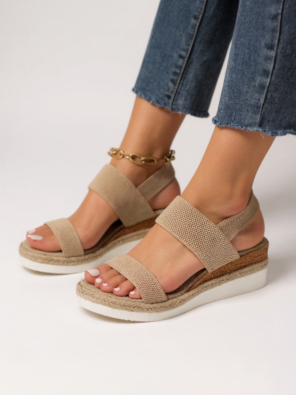 Women's Sandals with Cushioned Insole and Supportive Platform Sole