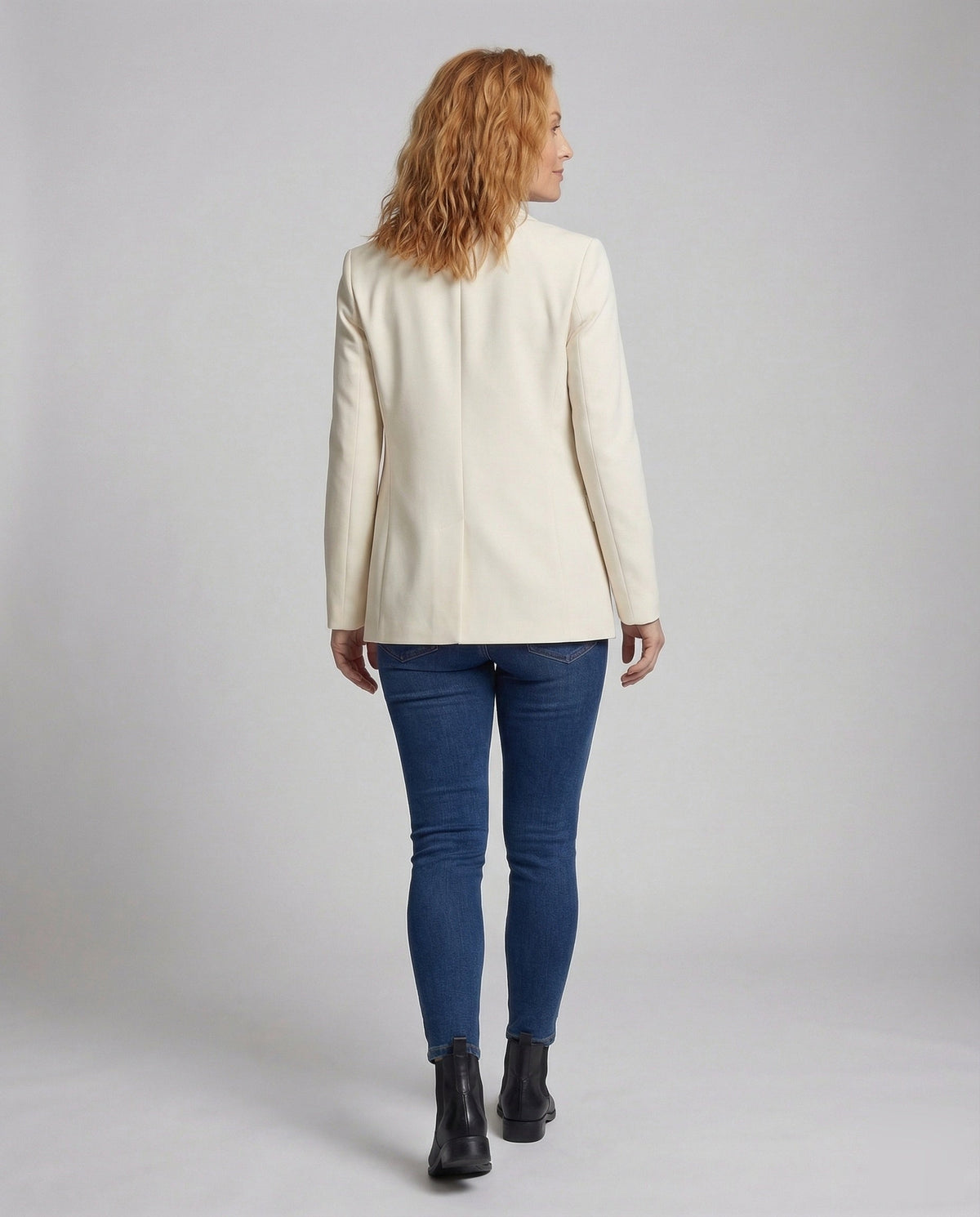 Women's Oversized Long Blazer Single-Breasted Notch Lapel
