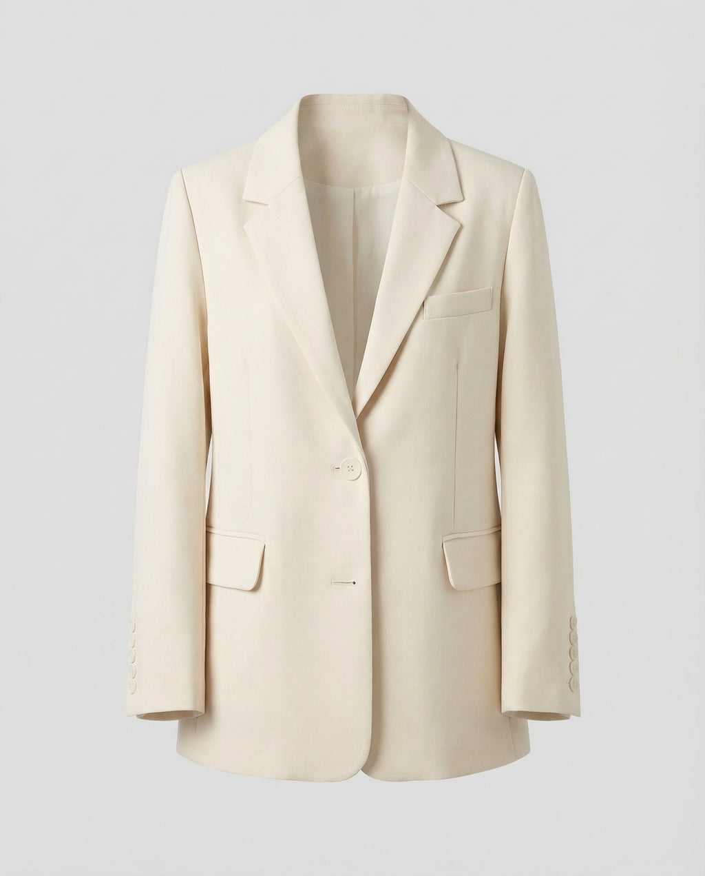 Women's Oversized Long Blazer Single-Breasted Notch Lapel