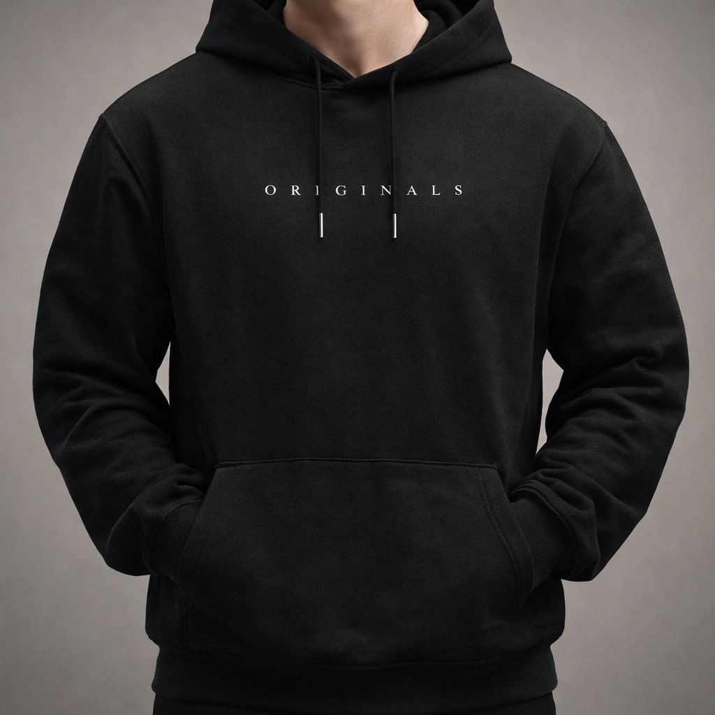 Unisex Relaxed Fit Pullover Hoodie, Drawstring Hood, Long Sleeves