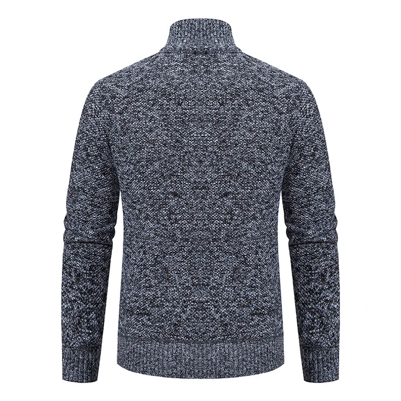 TEXTURED KNIT ZIP JACKET FOR MEN