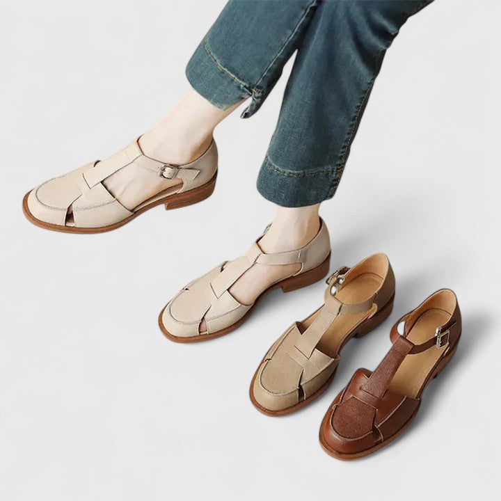 Women's Mary Jane Sandals with Adjustable Strap and Cushioned Insole