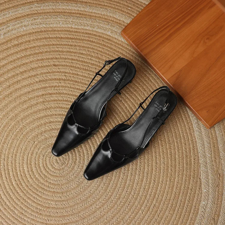 Katie Genuine Leather Slingbacks