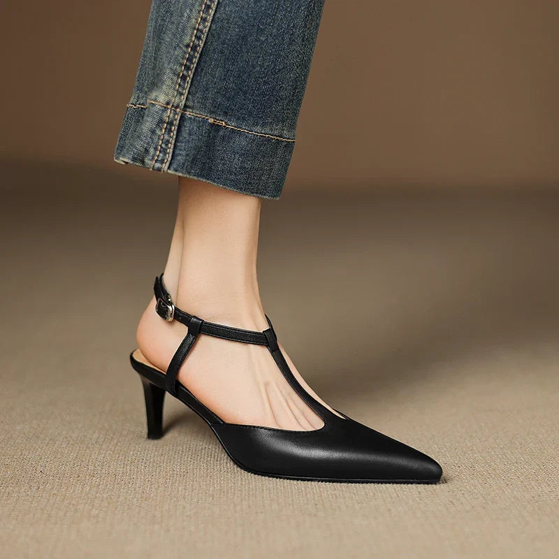 Serava Genuine Leather Heels