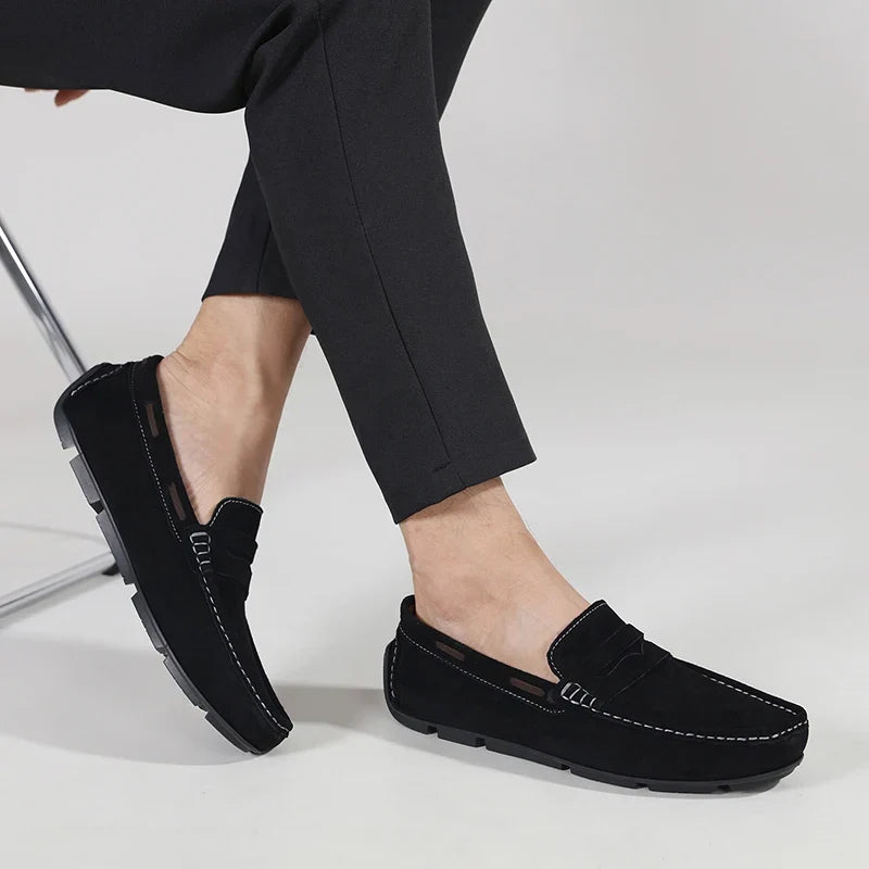 Fletro Genuine Suede Loafers