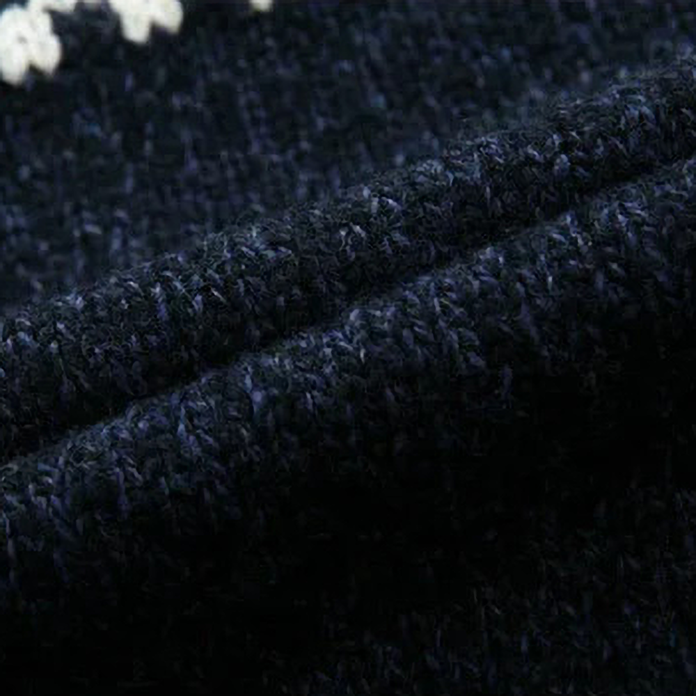 Men's Patterned Knit Cardigan, High Collar, Zip Front