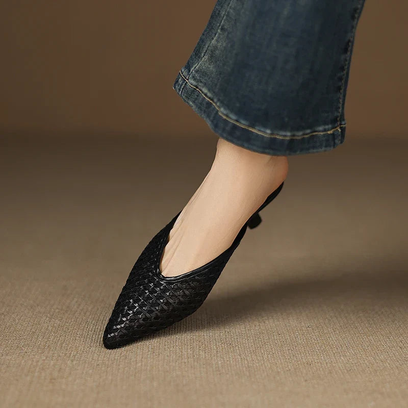 Olivia Genuine Leather Mules
