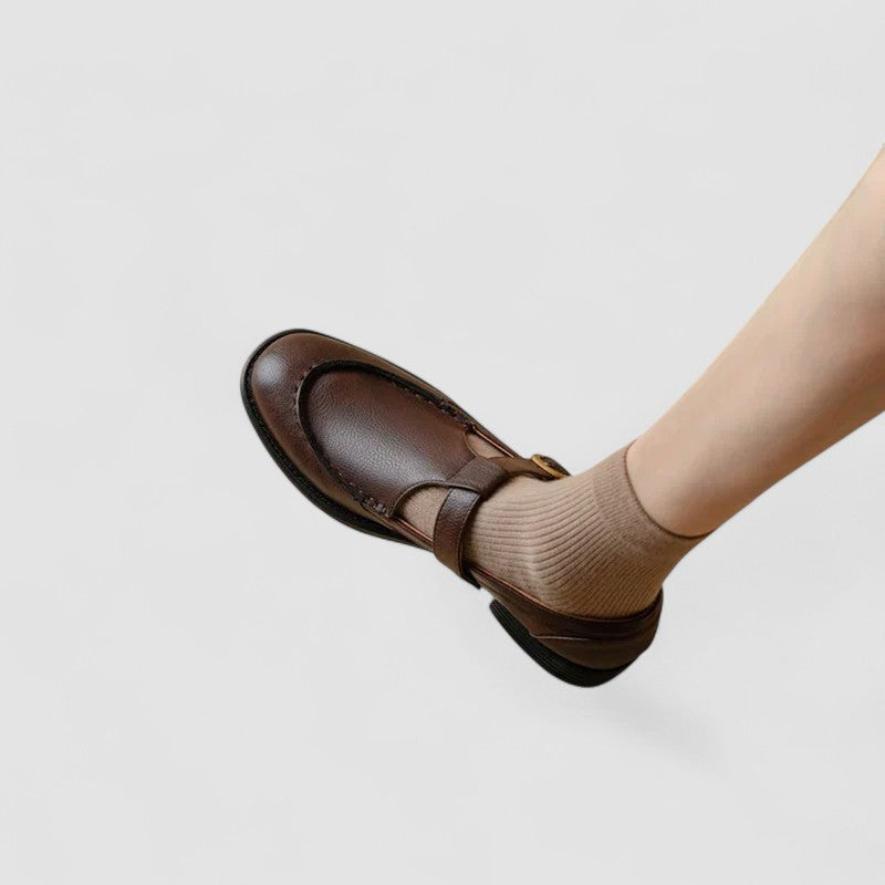 Women's Orthopedic Mary Jane Shoes with Square-Toe and T-Strap