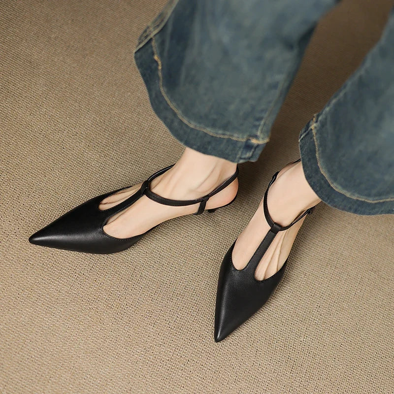 Serava Genuine Leather Heels