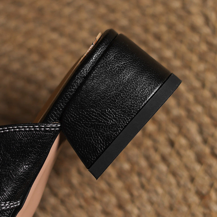 Ivora Genuine Leather Mules
