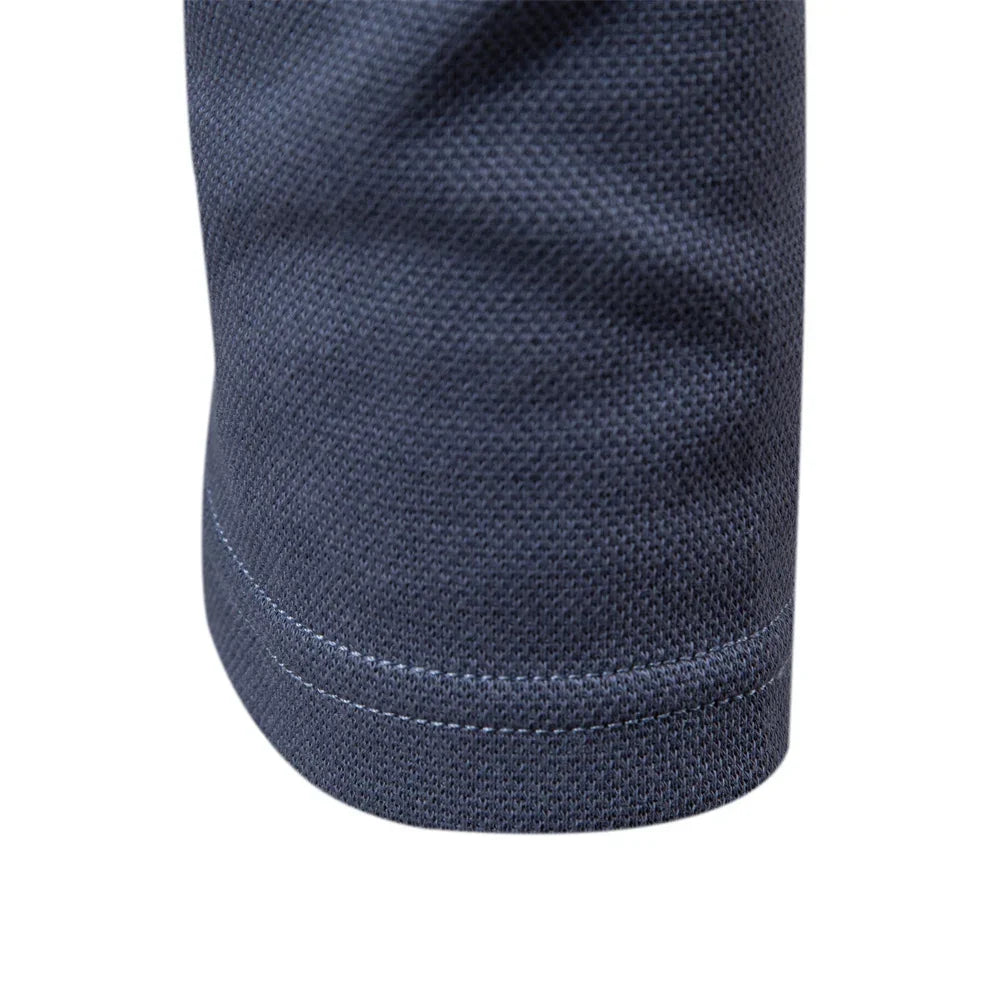STRUCTURED COLLAR COTTON POLO FOR MEN