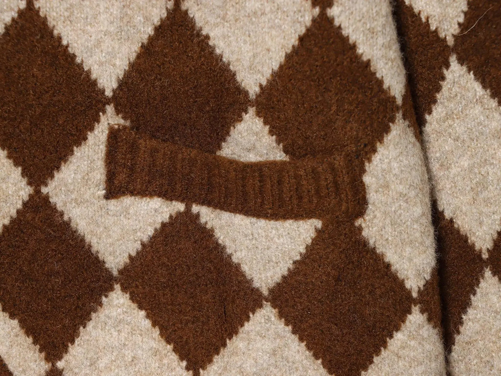 Merino Wool Argyle Cardigan