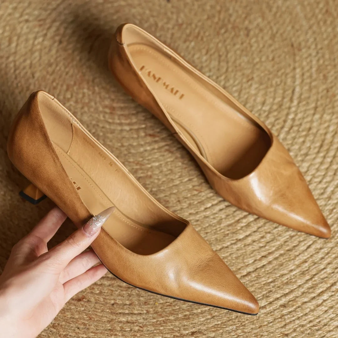 Mirelle Genuine Leather Heels