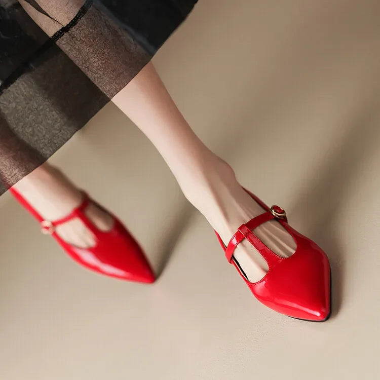 Ileen Genuine Leather Heels