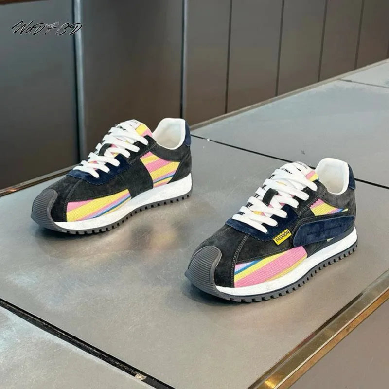 Piero | Men's Retro Sneakers with Dynamic Design