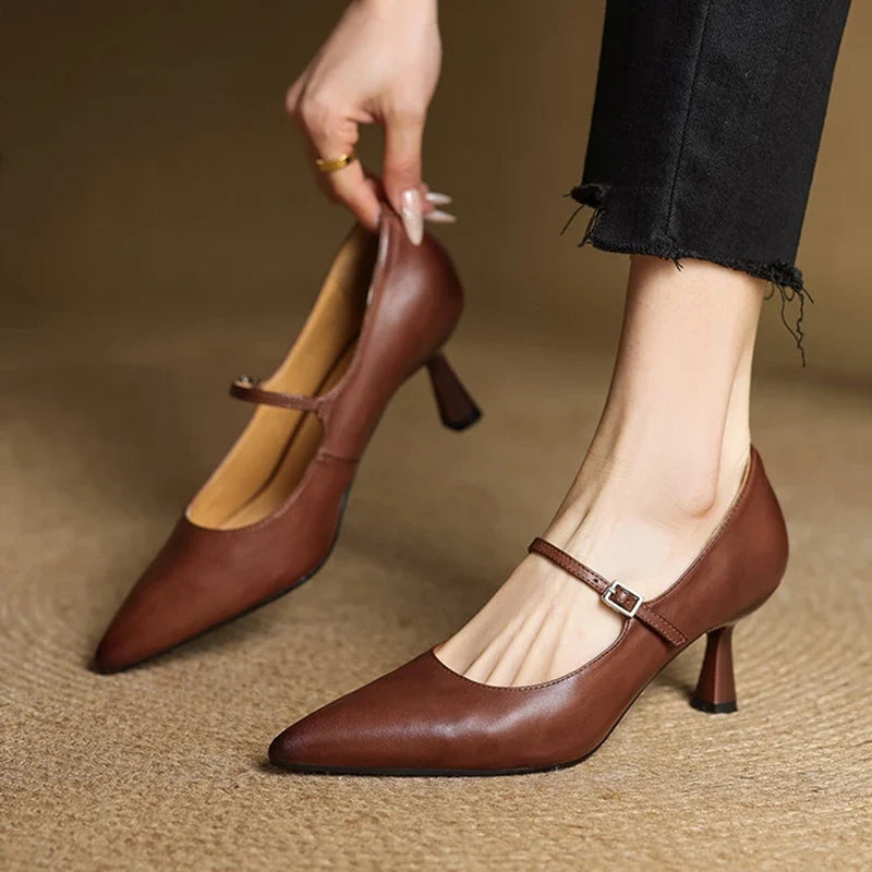 Selene Genuine Leather Pumps