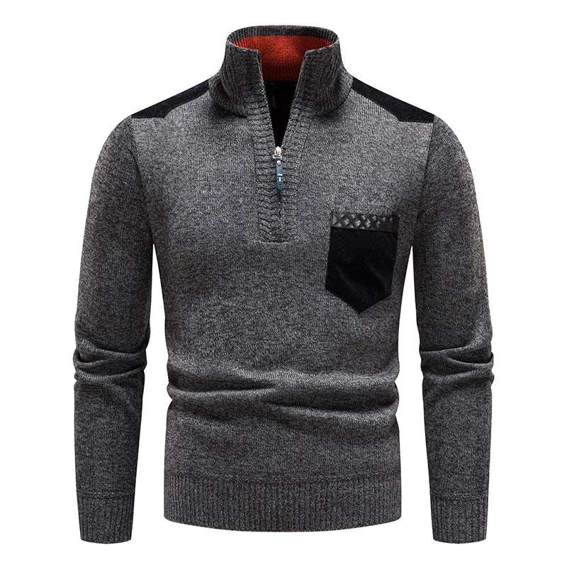 MEN'S FLEECE SWEATER WITH ZIP
