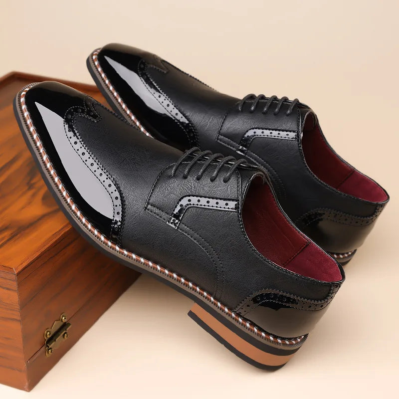 Elvaris Brogue Leather Shoes