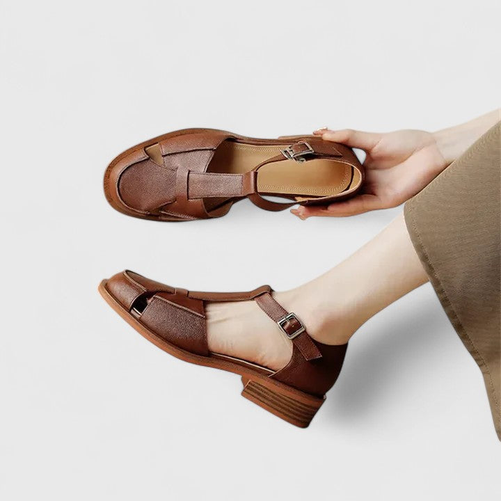 Women's Mary Jane Sandals with Adjustable Strap and Cushioned Insole