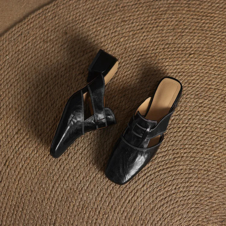 Delora Genuine Leather Mules