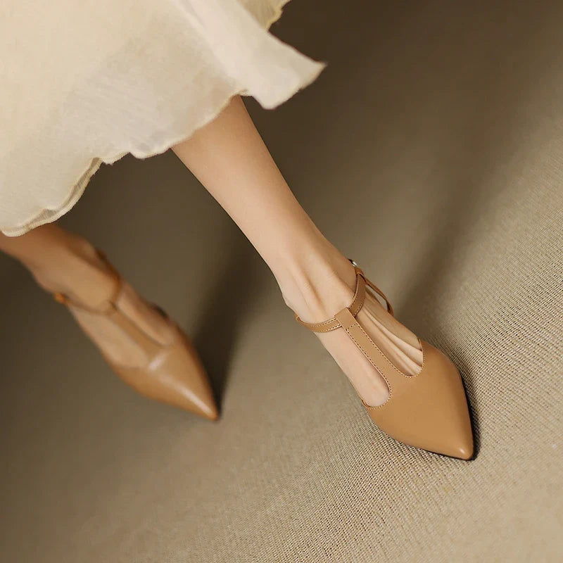 Serava Genuine Leather Heels