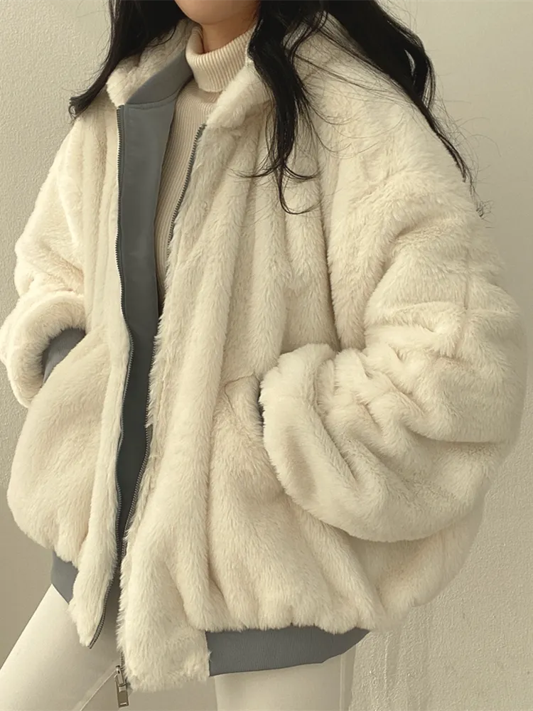 Women's Lined Winter Jacket, Zip Front, Long Sleeves, Bomber Fit