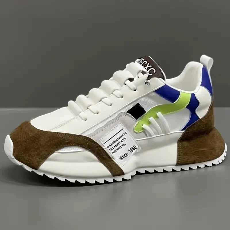 Giuliano | Colorful Retro Suede-Effect and Leather-Like Sneakers