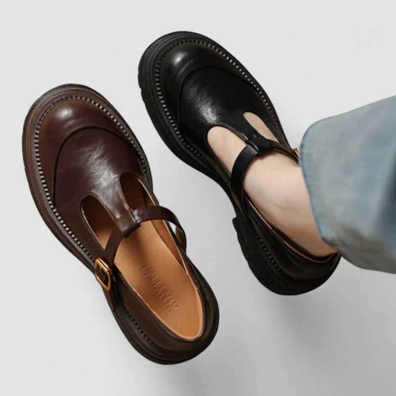 Women's Orthopedic Mary Jane Shoes with Adjustable Strap and Supportive Sole