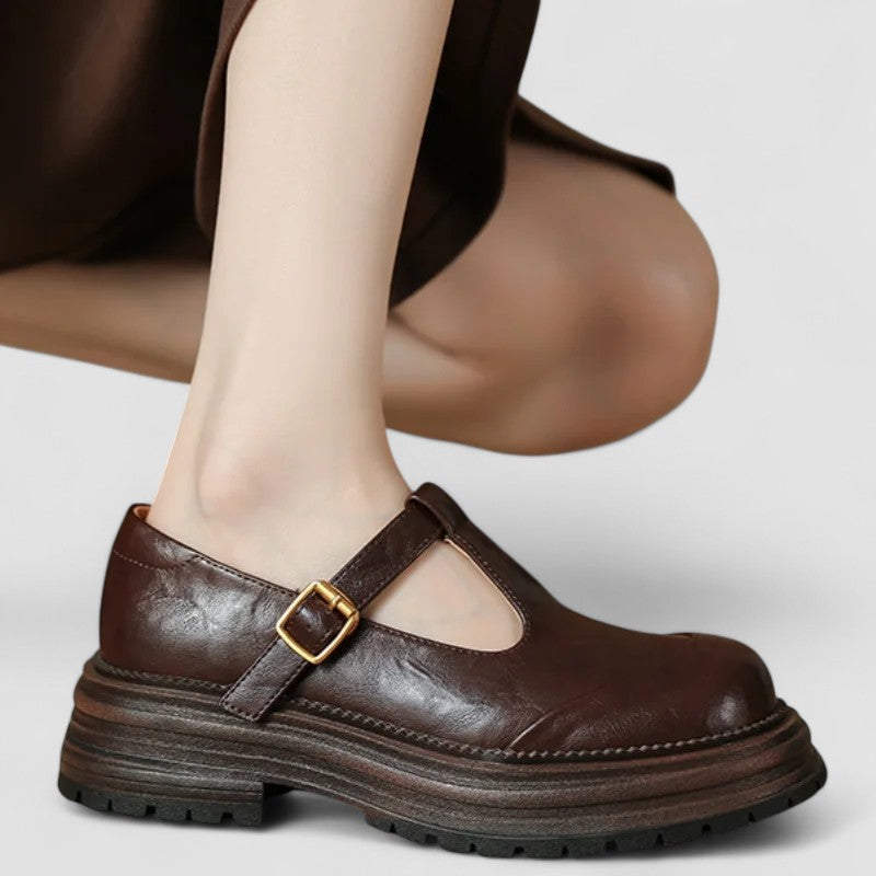 Women's Orthopedic Mary Jane Shoes with Adjustable Strap and Supportive Sole
