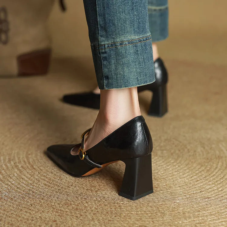 Auria Genuine Leather Heels