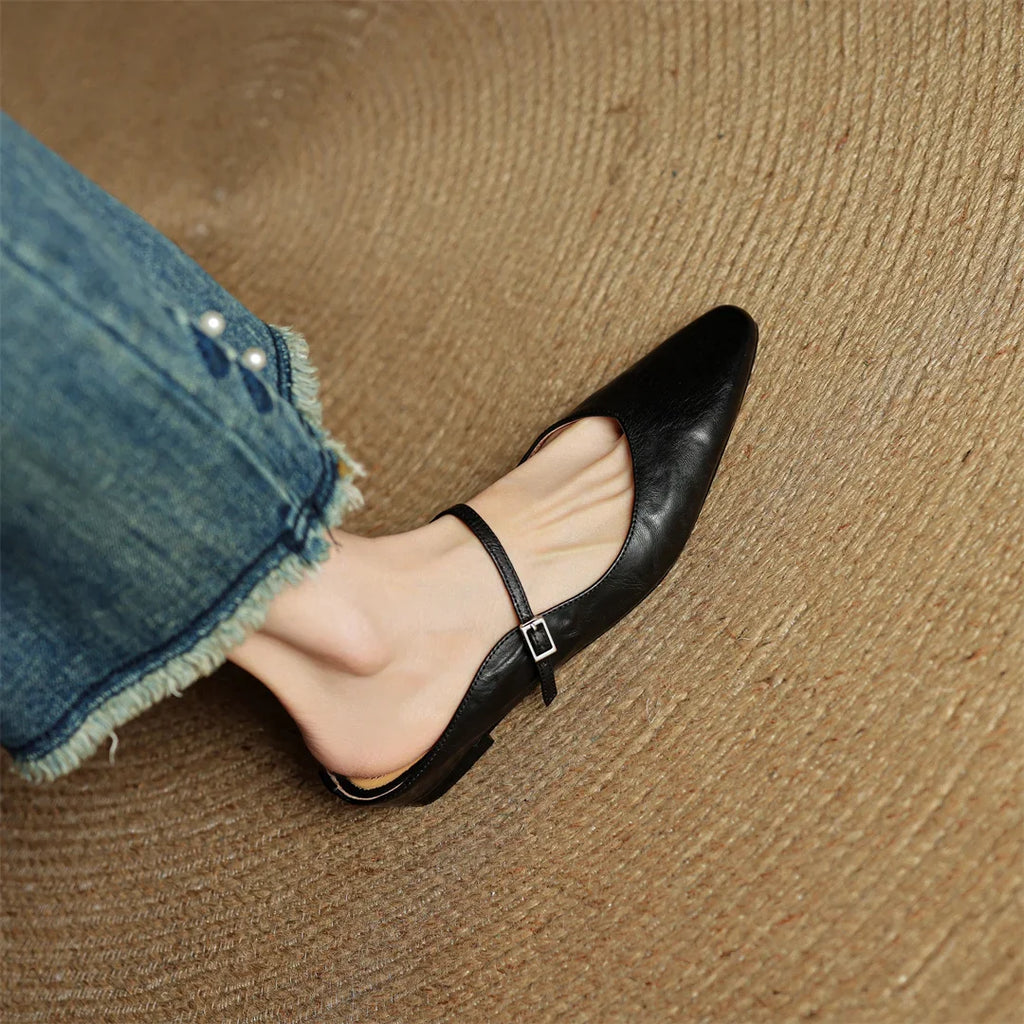 Noa Genuine Leather Mules