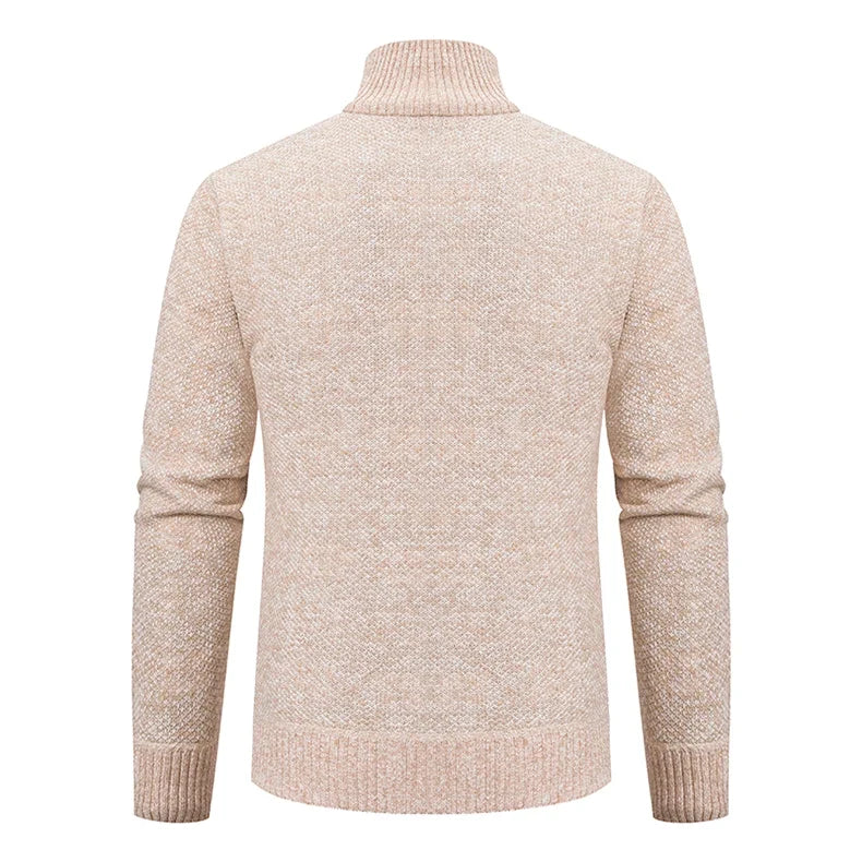 TEXTURED KNIT ZIP JACKET FOR MEN